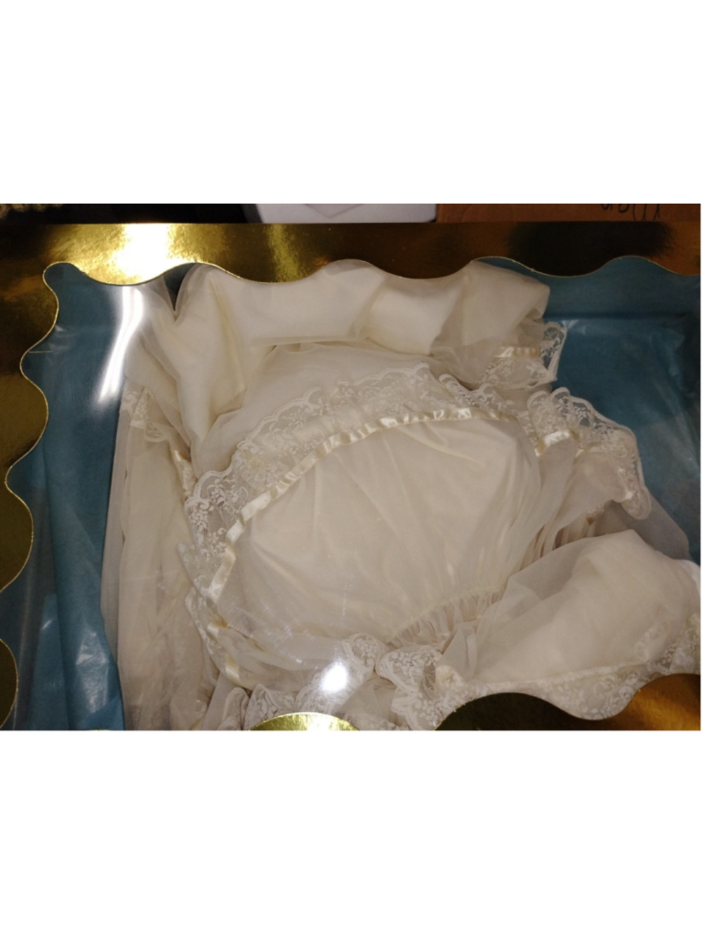 Vintage Budget Bridals Wedding Dress Silk Chiffon - Picture 4 of 4